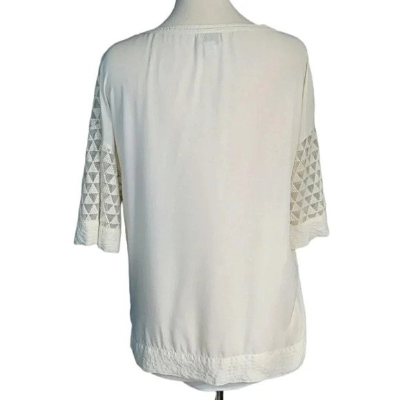 Stylus Short Sleeved Pullover Semi-Sheer Top Size Large - Picture 4 of 9
